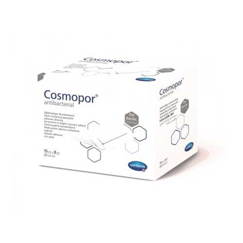 Самоклеящиеся серебросодержащие повязки Cosmopor Antibacterial 15 х 8 см 25 шт. в Аптека Норма