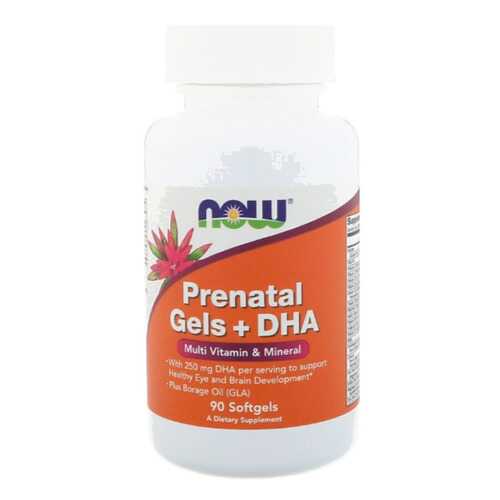 NOW Prenatal Gels + DHA, 90 капсул в Аптека Норма