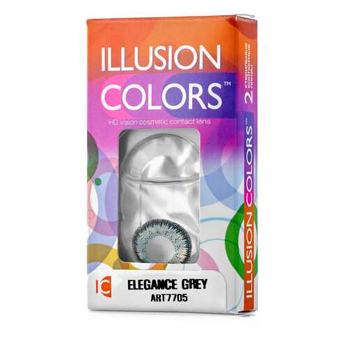 Контактные линзы ILLUSION colors Elegance 2 линзы -3.5D grey серый в Аптека Норма