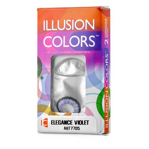 Контактные линзы ILLUSION colors Elegance 2 линзы -3.5D violet фиолетовый в Аптека Норма