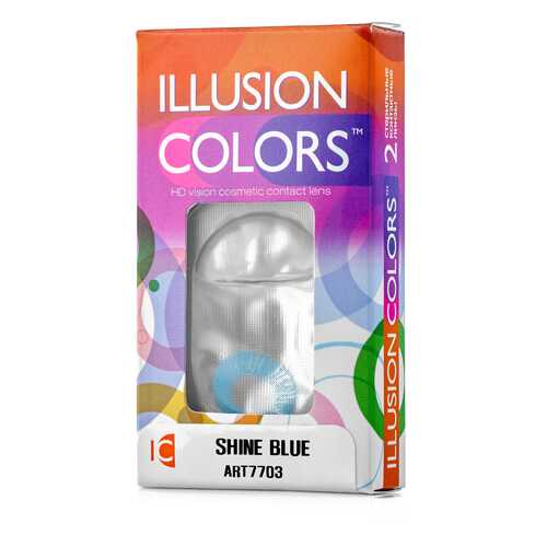 Контактные линзы ILLUSION colors Shine 2 линзы -1.0D blue голубой в Аптека Норма