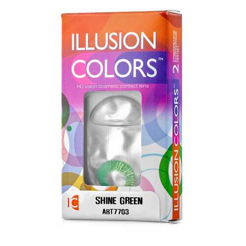 Контактные линзы ILLUSION colors Shine 2 линзы -3.0D green зеленый в Аптека Норма