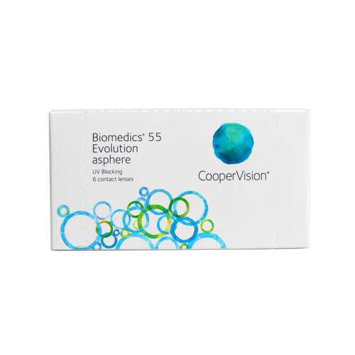 Контактные линзы Biomedics 55 Evolution asphere 6 линз R 8,8 +5,00 в Аптека Норма