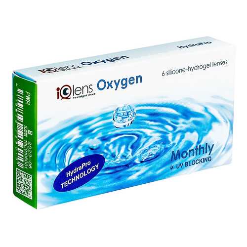 Контактные линзы IQlens Oxygen 6 линз R 8.6 -02,50 в Аптека Норма