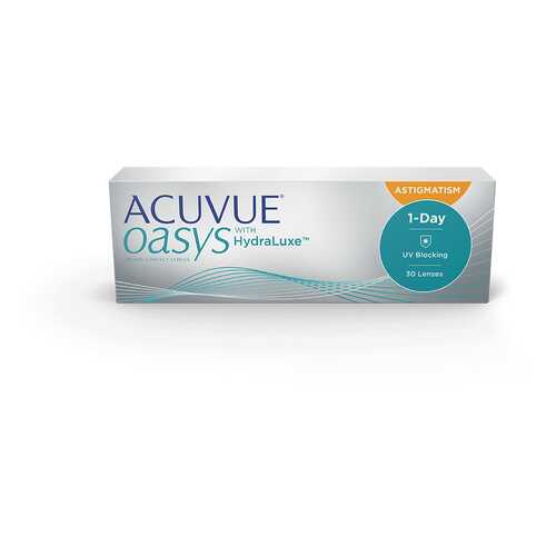 Контактные линзы Acuvue Oasys 1-Day with HydraLuxe for Astigmatism 30 линз -1,25/-1,25/10 в Аптека Норма