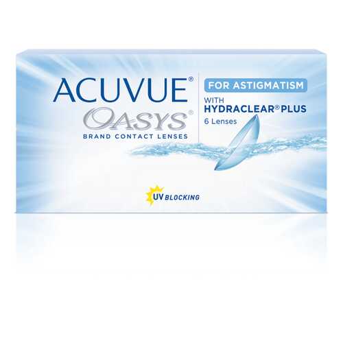 Контактные линзы Acuvue Oasys for Astigmatism with Hydraclear Plus 6 линз -1,00/-1,25/10 в Аптека Норма