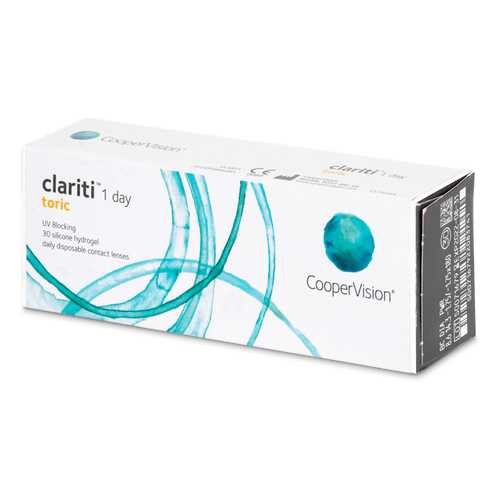 Контактные линзы Clariti 1 day toric 30 линз R 8,6 -1,00/-0,75/20 в Аптека Норма