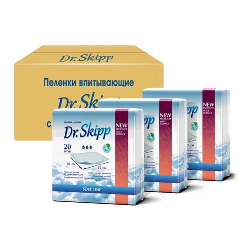 Пеленки гигиенические Dr.Skipp супервпитывающие одноразовые 45x60, 60 шт. в Аптека Норма