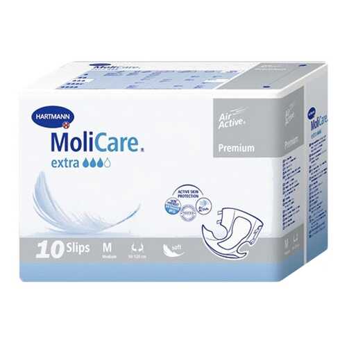 Подгузники для взрослых HARTMANN MoliCare Premium extra soft Воздухопроницаемые 10 шт, M/6 в Аптека Норма