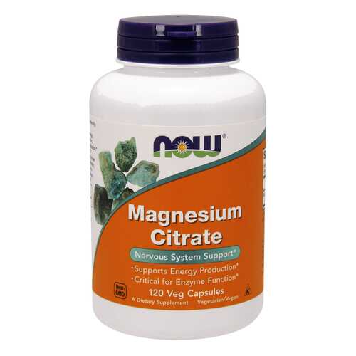 Магний NOW Magnesium Citrate Caps 120 капс. без вкуса в Аптека Норма