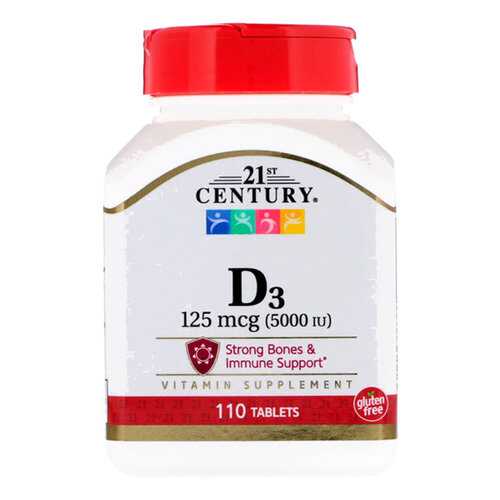 Витамин D-3 21st Century Vitamin D-3 5000 ME таблетки 110 шт. в Аптека Норма